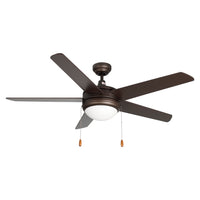 50 Inch Mirage AC Oil Rubbed Bronze Indoor Ceiling Fan 5-Blade Reversible