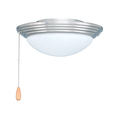 10.75-inch 2-light Brushed Nickel Fan Light Kit with Opal Shade