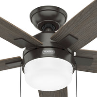 44 inch Anisten Noble Bronze Ceiling Fan with LED Light Kit and Pull Chain