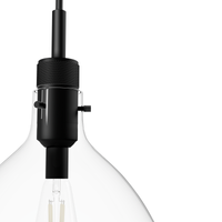 Van Nuys 16-inch 1-light Matte Black Industrial Pendant with Clear Glass