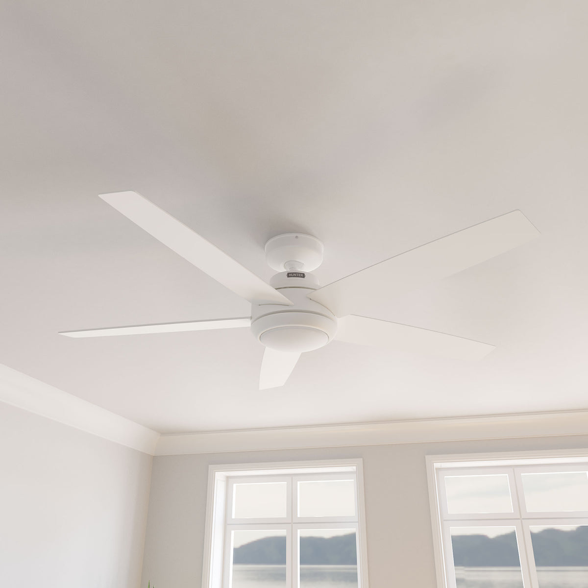 52 inch Zayden Fresh White Ceiling Fan with LED Light Kit and Handheld Remote