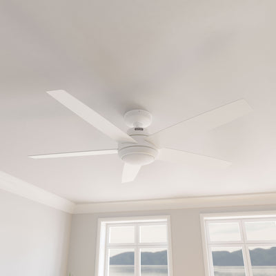 52 inch Zayden Fresh White Ceiling Fan with LED Light Kit and Handheld Remote