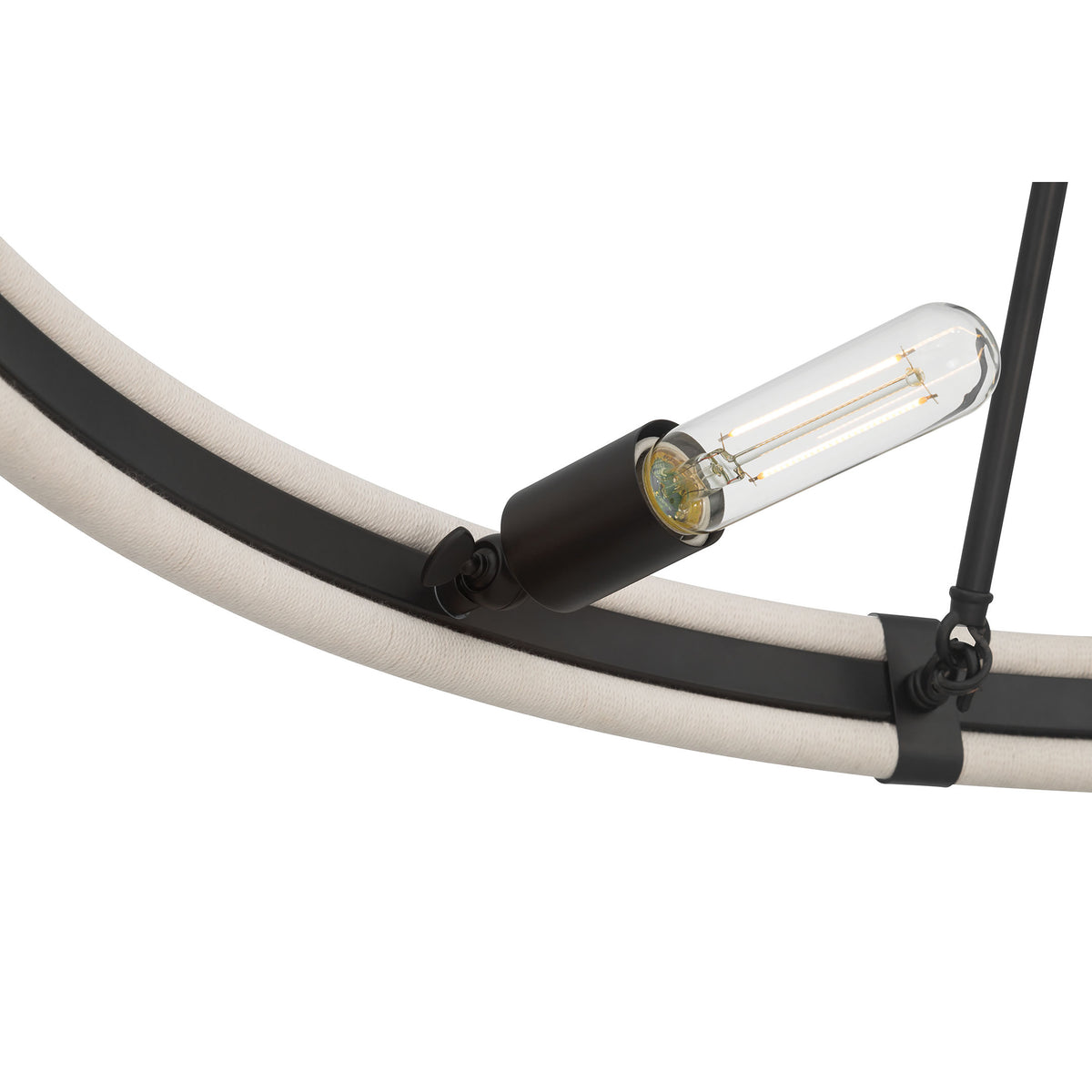 29'' Rovessa Matte Black 8 Light Chandelier