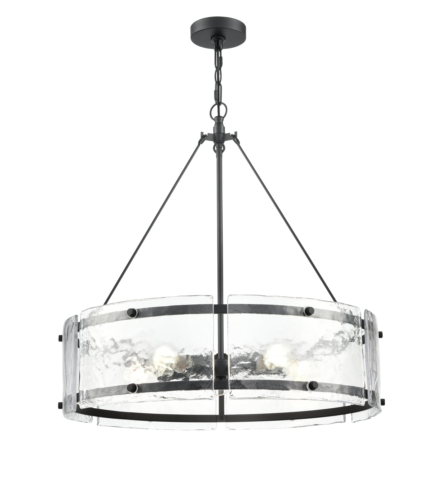 25'' Bennetti Matte Black 5 Light Pendant