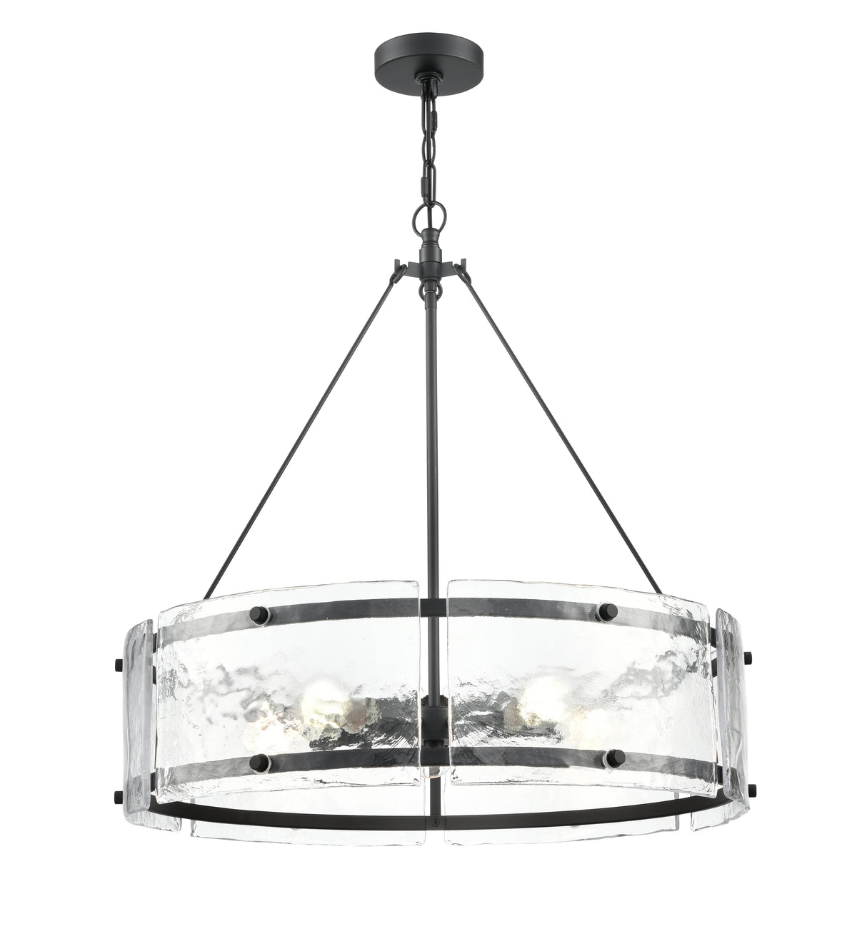 25'' Bennetti Matte Black 5 Light Pendant