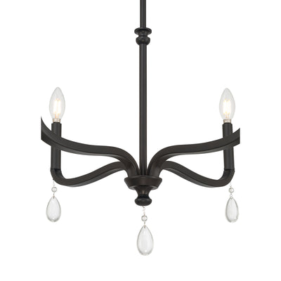 17.5'' Viremont Matte Black 4 Light Chandelier