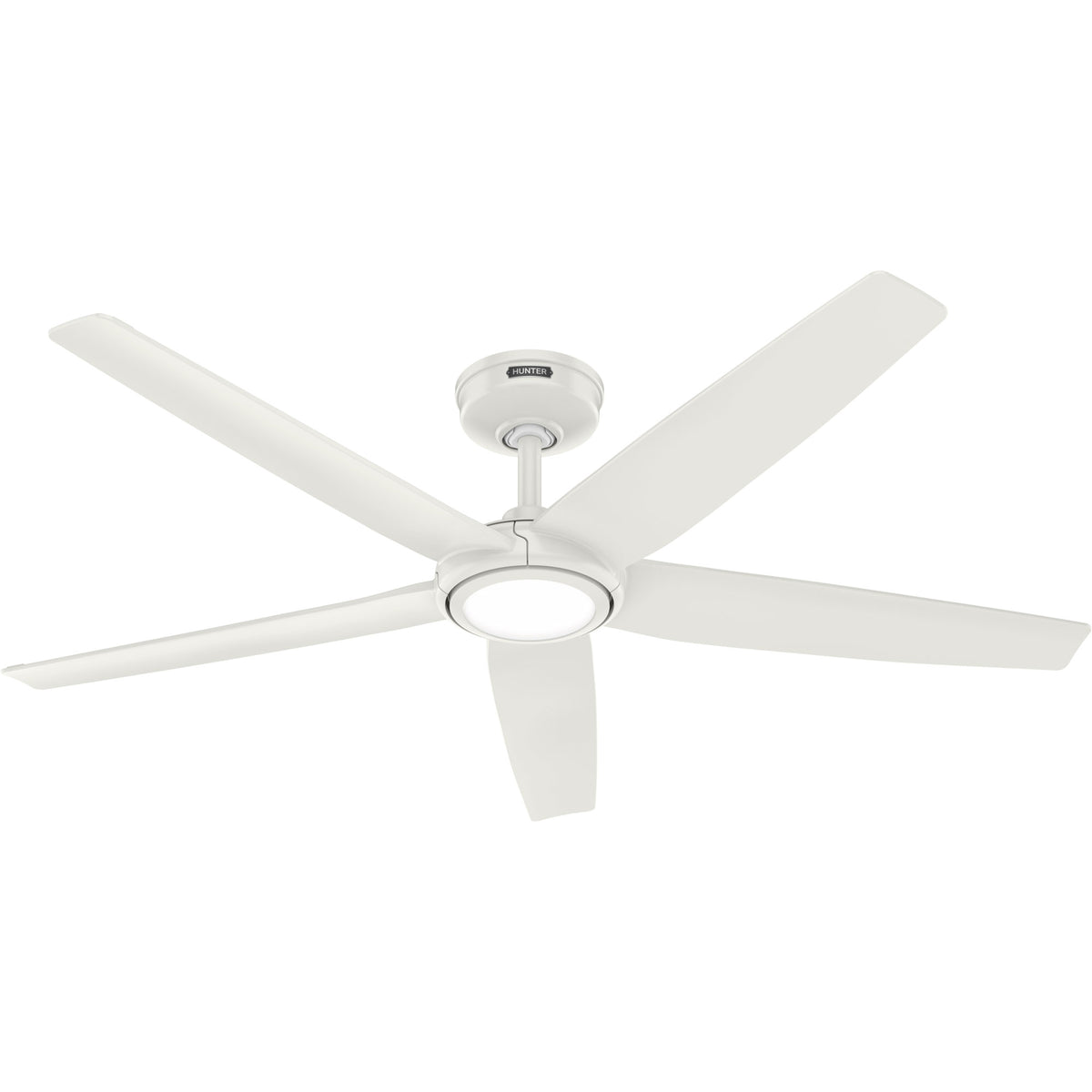 52 inch Zentech Wi-Fi ENERGY STAR® Fresh White Damp Rated Ceiling Fan with LED Light Kit and Handheld Remote