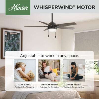 52 inch Anisten Noble Bronze Ceiling Fan with LED Light Kit and Pull Chain