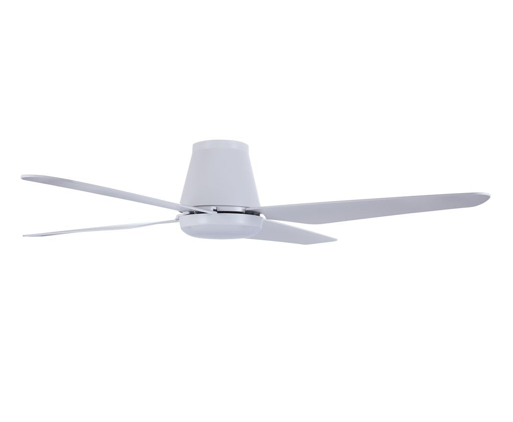 Aria Hugger 52 Inch White Fan with 1 Light and Remote