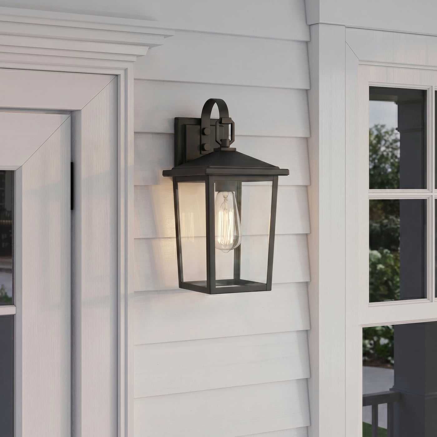7'' Fetterton Powder Coated Black 1 Light Wall Sconce