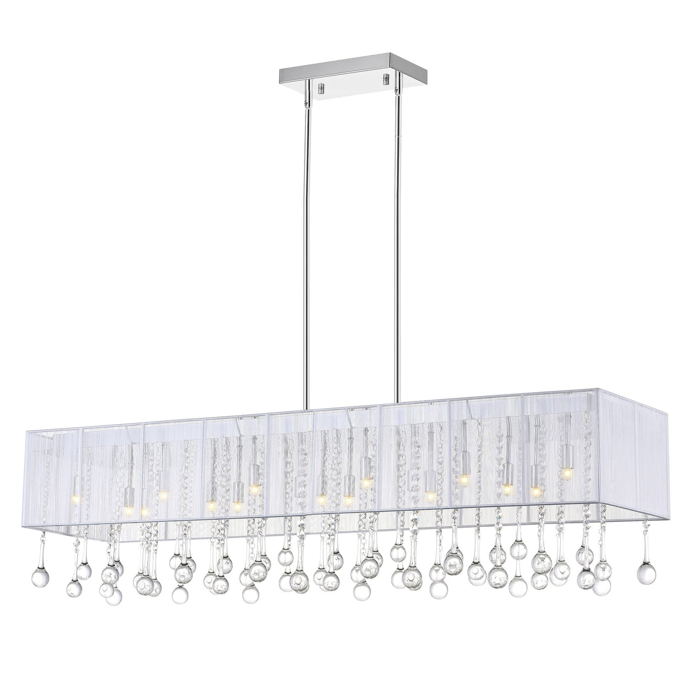 Water Drop 17 Light Chrome Chandelier
