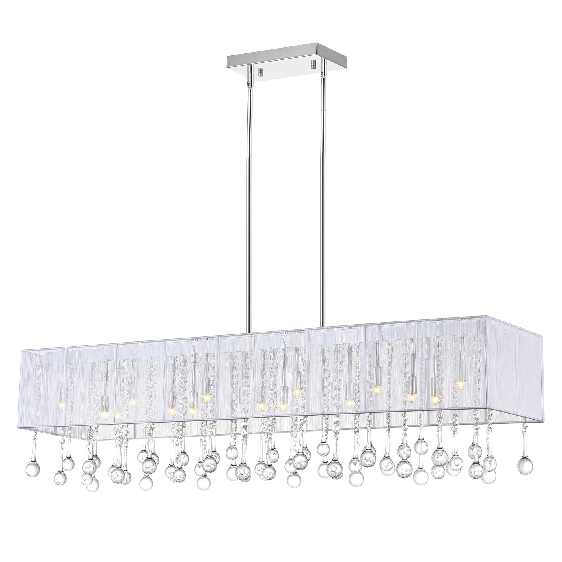 Water Drop 17 Light Chrome Chandelier
