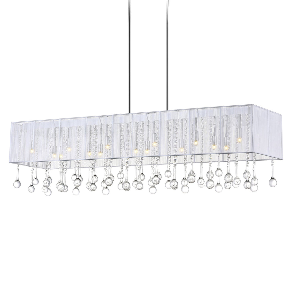 Water Drop 17 Light Chrome Chandelier