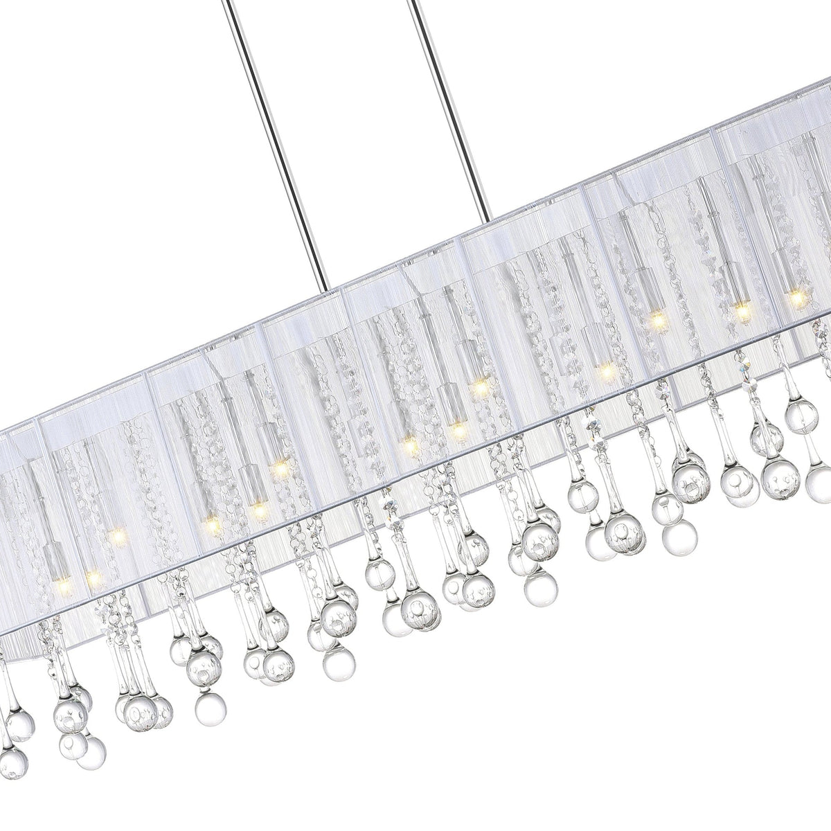 Water Drop 17 Light Chrome Chandelier