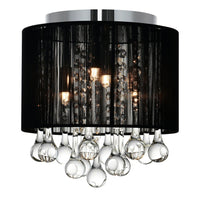 Water Drop 4 Light Chrome Flush Mount