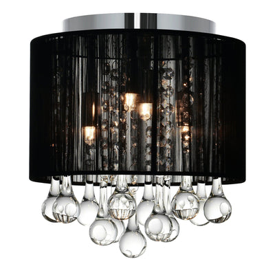 Water Drop 4 Light Chrome Flush Mount