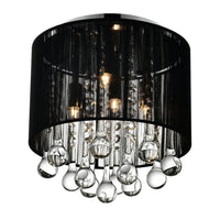 Water Drop 4 Light Chrome Flush Mount