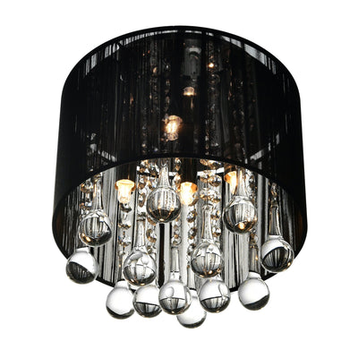 Water Drop 4 Light Chrome Flush Mount