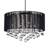 Water Drop 6 Light Chrome Chandelier