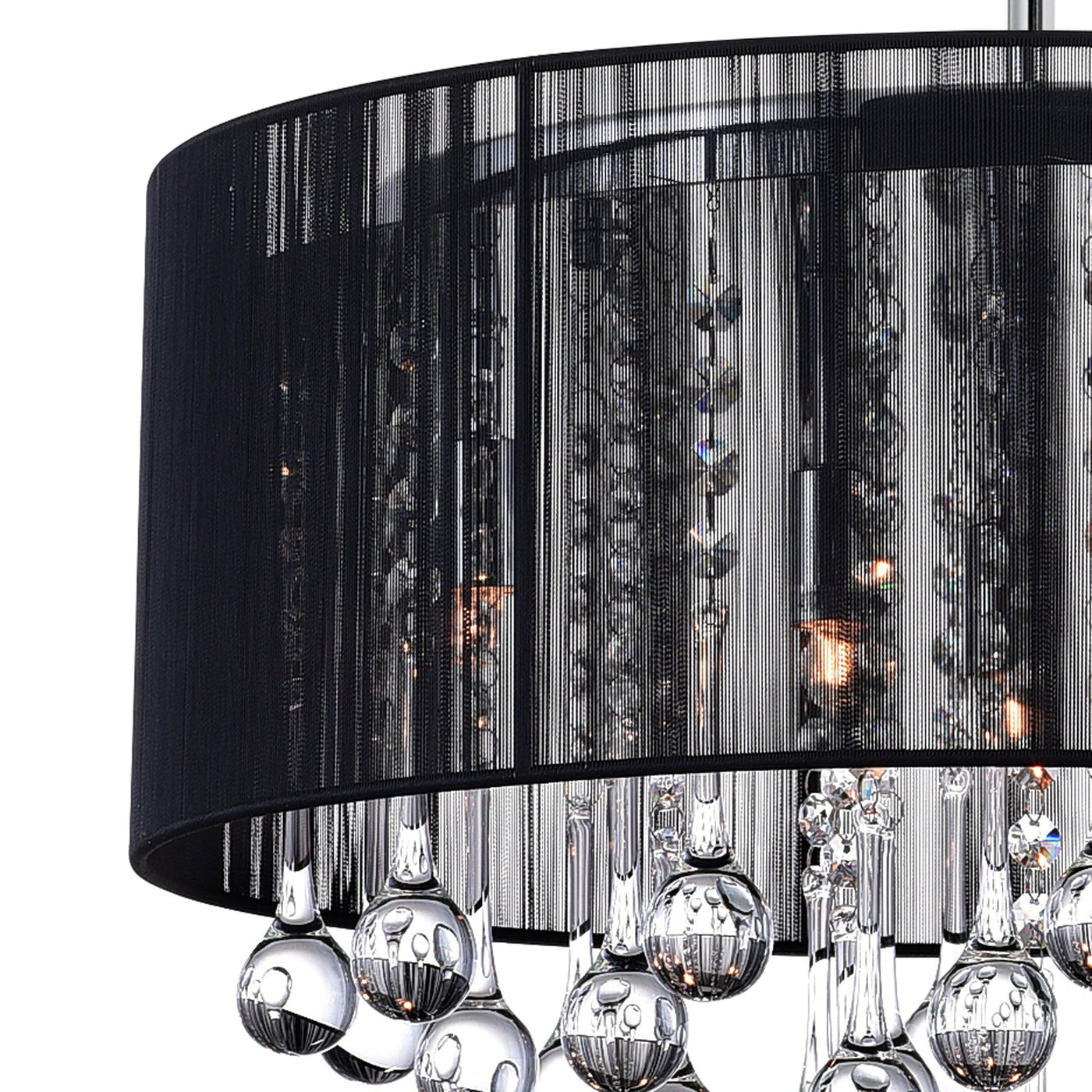 Water Drop 6 Light Chrome Chandelier