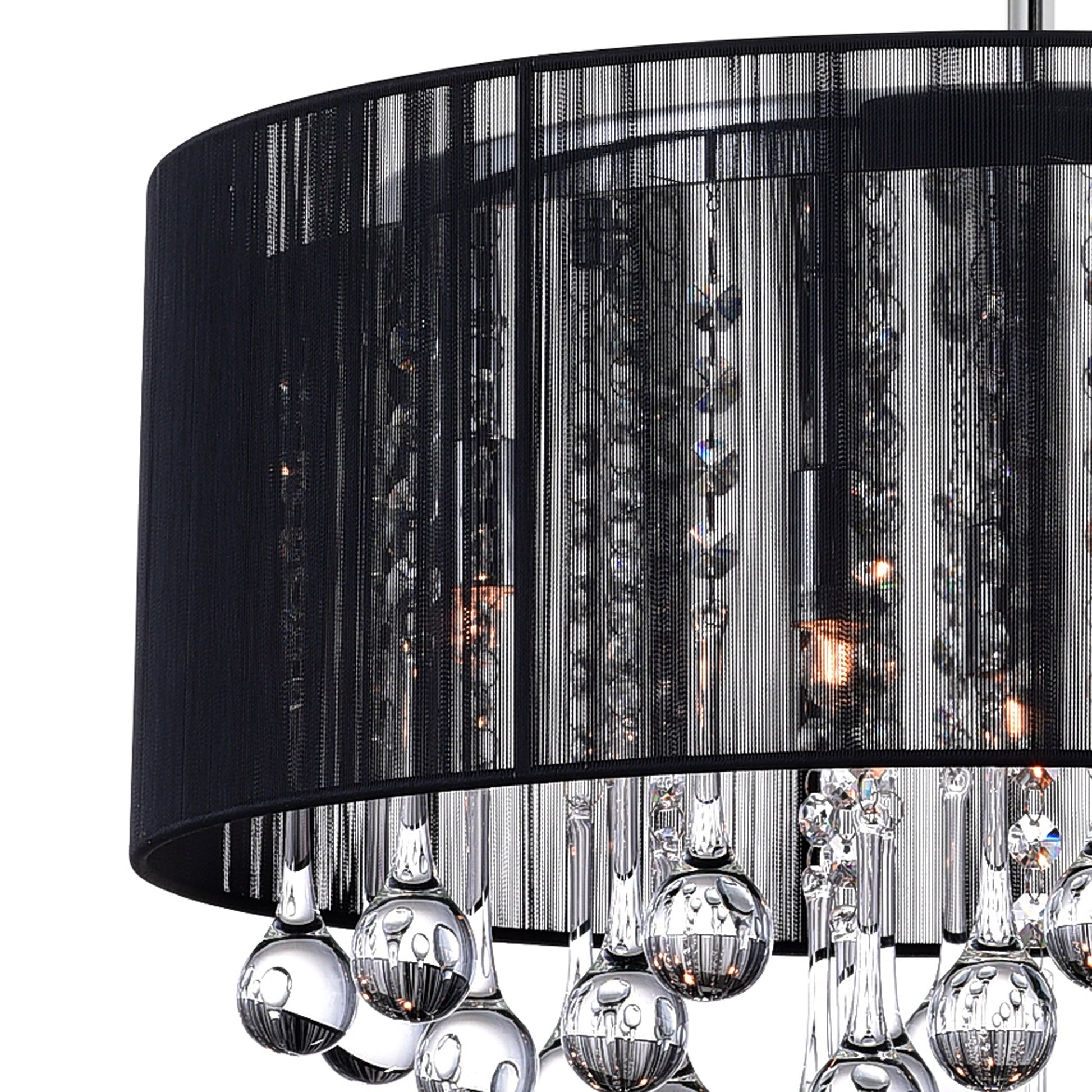 Water Drop 6 Light Chrome Chandelier
