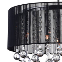 Water Drop 6 Light Chrome Chandelier
