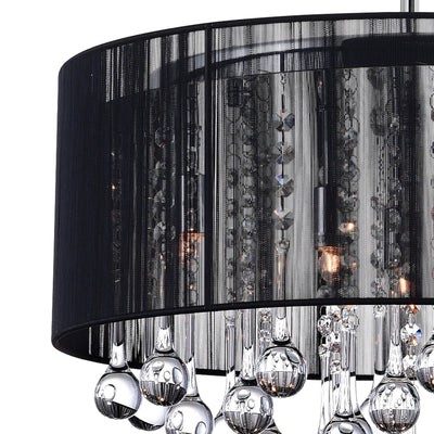 Water Drop 6 Light Chrome Chandelier