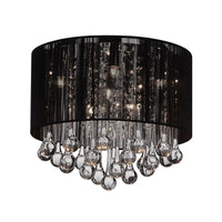 Water Drop 6 Light Chrome Flush Mount