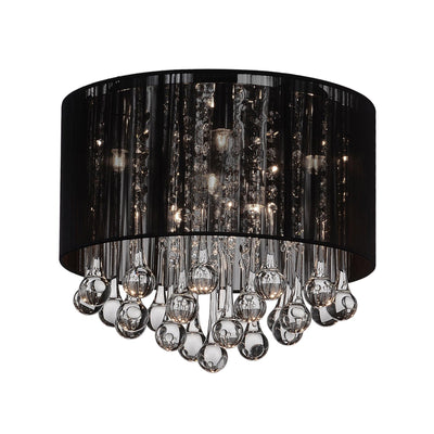 Water Drop 6 Light Chrome Flush Mount