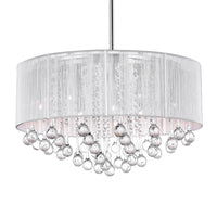Water Drop 9 Light Chrome Chandelier