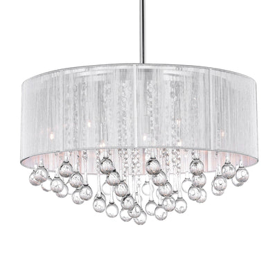 Water Drop 9 Light Chrome Chandelier