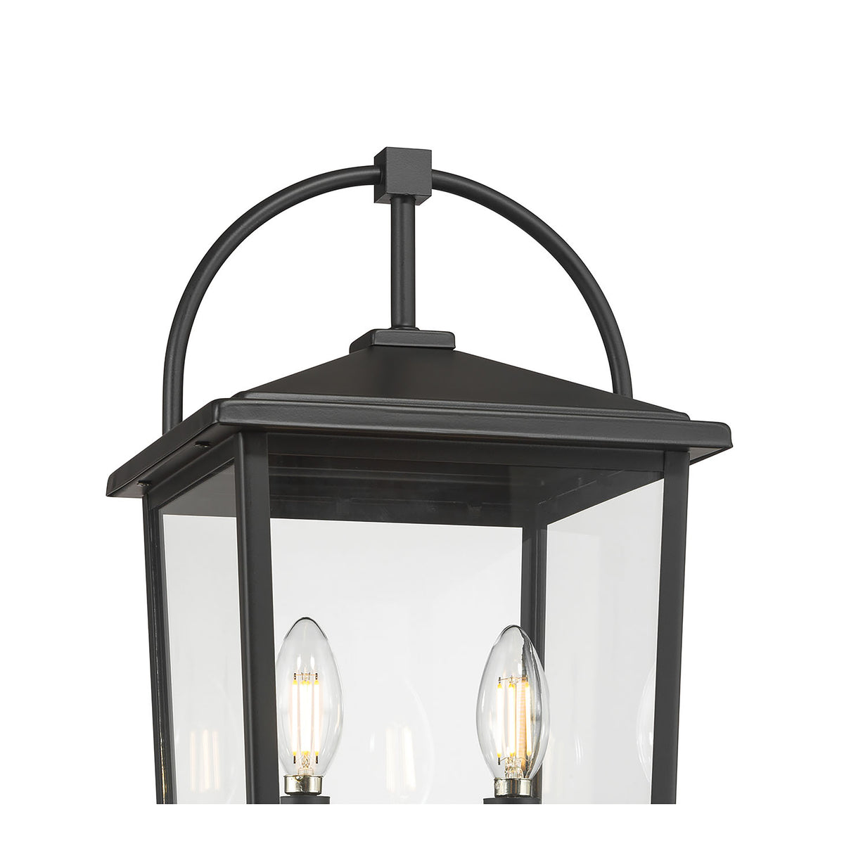 19.75'' Strathden Powder Coated Black 2 Light Post Lantern