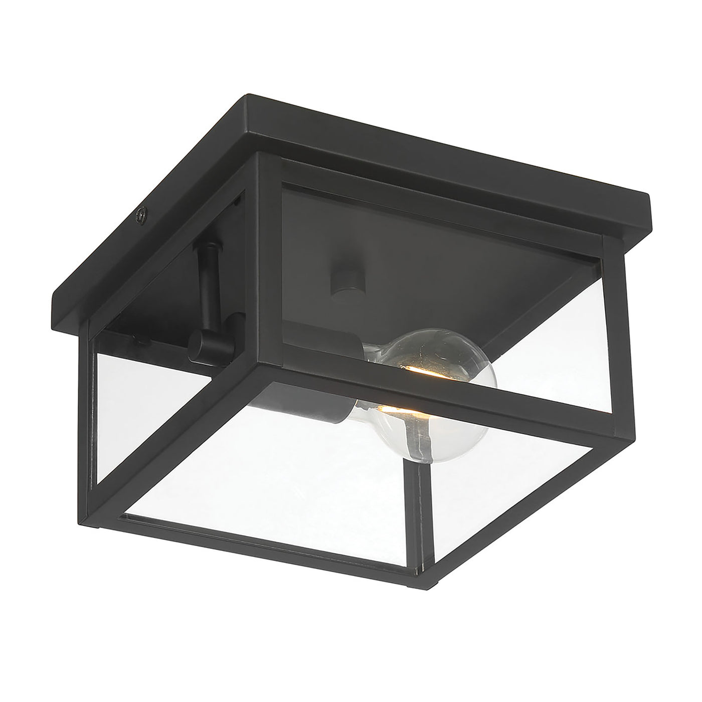 4.75'' Evanton Powder Coated Black 1 Light Flush Mount