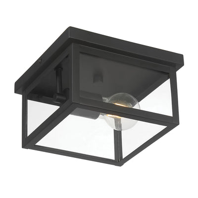 4.75'' Evanton Powder Coated Black 1 Light Flush Mount