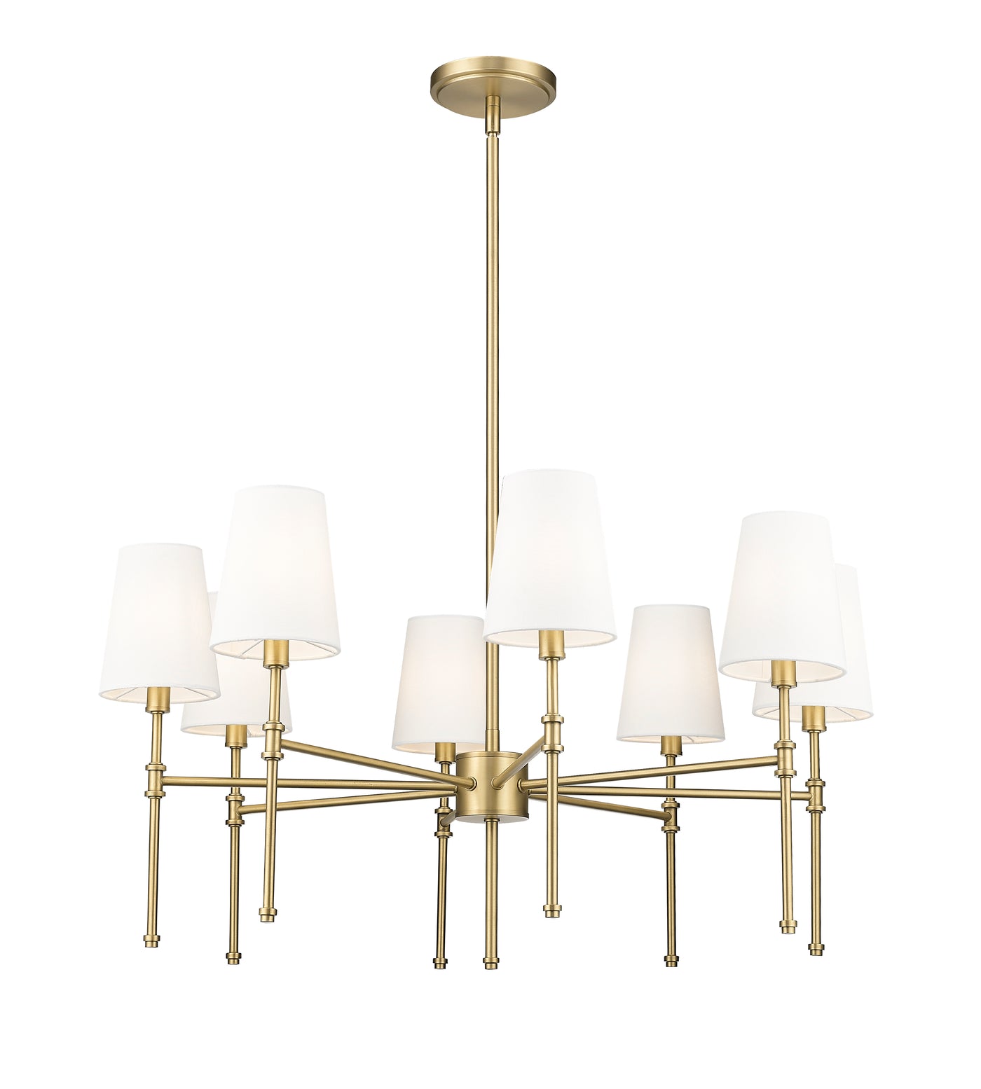 15.75'' Adorra Vintage Brass 8 Light Chandelier