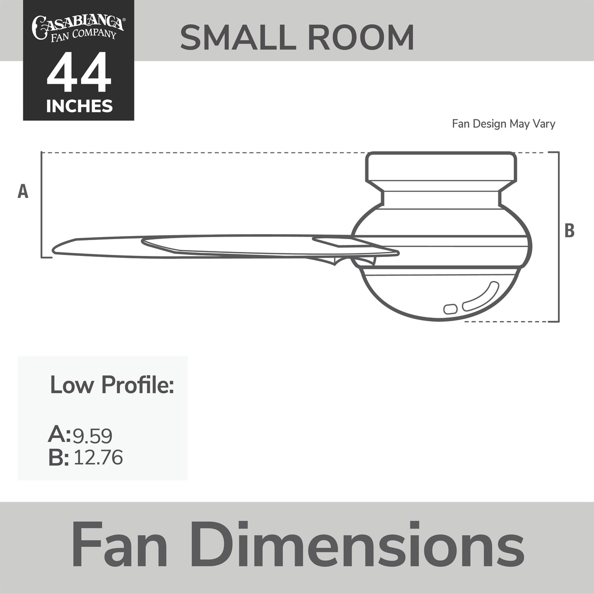 Casablanca 44 inch Isotope Brushed Cocoa Low Profile Ceiling Fan with LED Light Kit and Wall Control