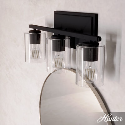 Lochemeade 28.5-inch 4-light Brushed Nickel Vanity Light with Seeded Glass