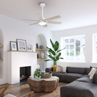 52 inch Georgetown ENERGY STAR® HunterExpress Fresh White Ceiling Fan with LED Light Kit and Handheld Remote