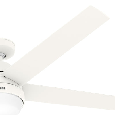 60 inch Aerodyne Wi-Fi ENERGY STAR® Matte White Ceiling Fan with LED Light Kit and Handheld Remote