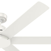 60 inch Kennicott ENERGY STAR® Fresh White Damp Rated Ceiling Fan and Handheld Remote