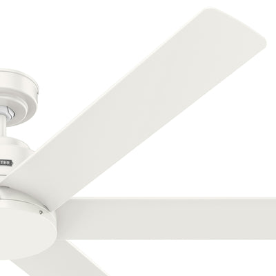 60 inch Kennicott ENERGY STAR® Fresh White Damp Rated Ceiling Fan and Handheld Remote