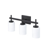 22-inch 3-light Matte Black Vanity Light