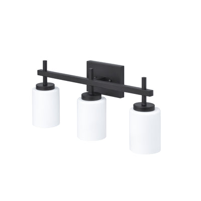 22-inch 3-light Matte Black Vanity Light