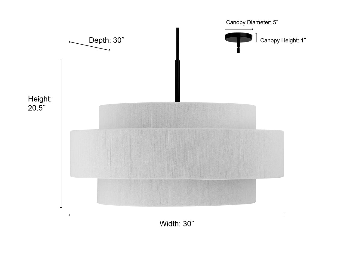 20.5'' Helbert Matte Black 6 Light Pendant