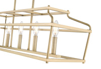 10.75'' Nellita Vintage Brass 5 Light Linear Chandelier