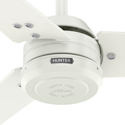 60 inch Cassius ENERGY STAR® Fresh White Damp Rated Ceiling Fan and Wall Control