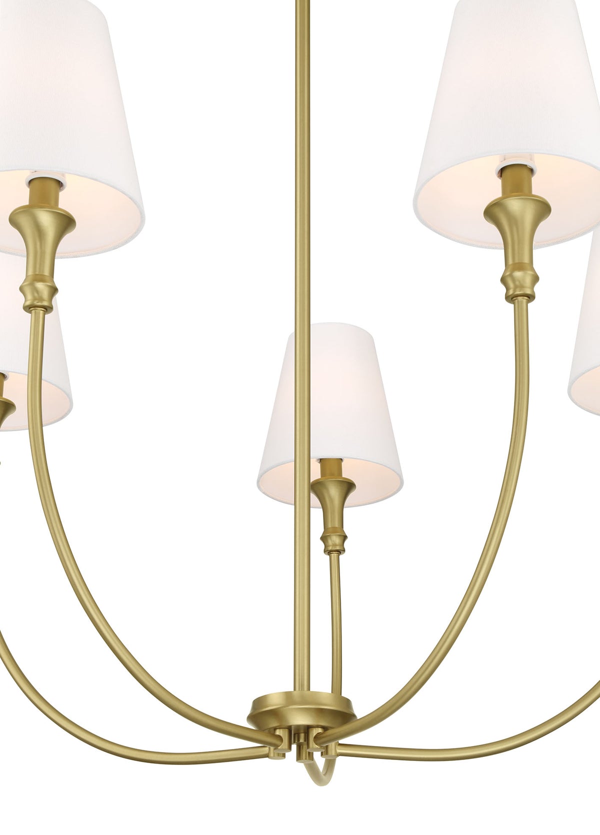 32.5'' Mairbourne Vintage Brass 5 Light Chandelier