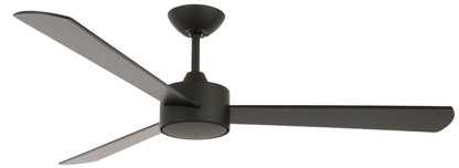 52 Inch DC Black Fan with Reversible Black Oak Blades and Remote