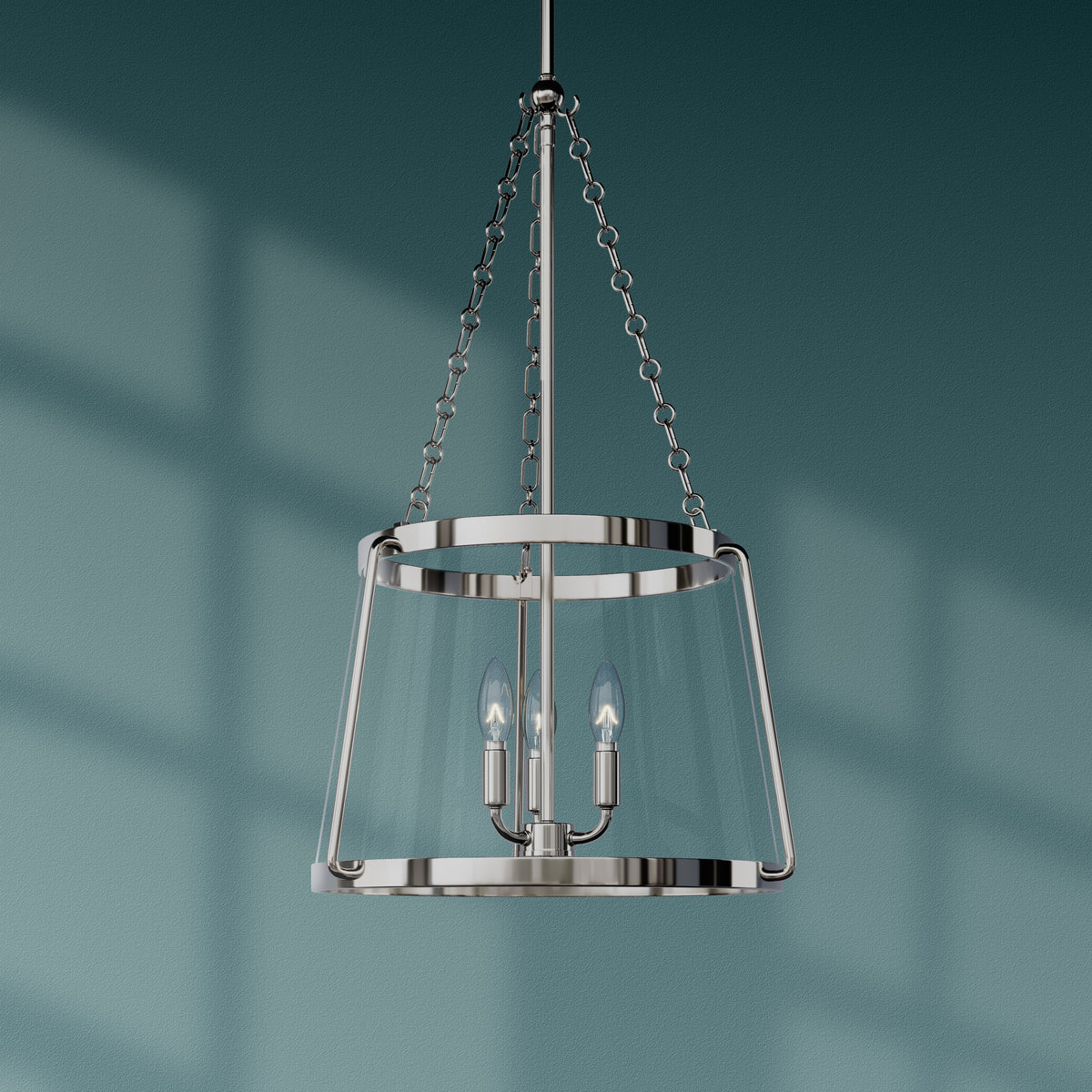 30'' Adabella Polished Nickel 5 Light Pendant