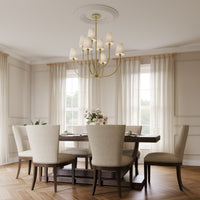 38.25'' Mairbourne Vintage Brass 8 Light Chandelier